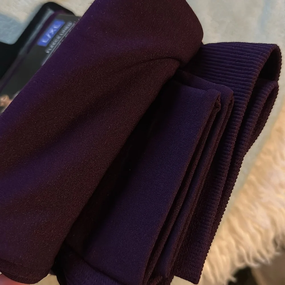Catherine Malandrino Purple Footless Tights